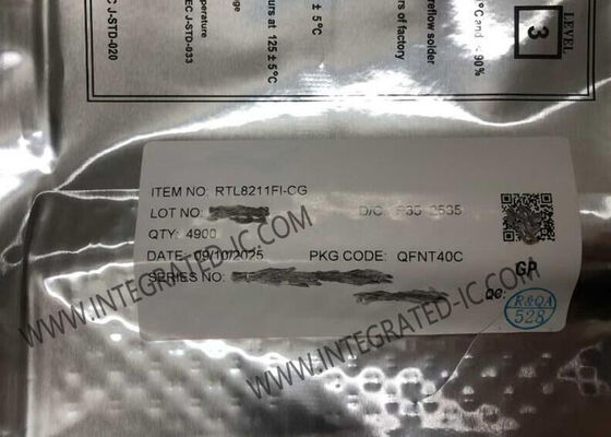 RTL8211FI-CG Ethernet IC Transceiver Ethernet 10/100/1000M con interfaccia RGMII in package QFN40