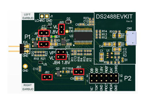 Kit di valutazione delle soluzioni incorporate DS2488EVKIT per il dispositivo di ponte semplice DS2488
