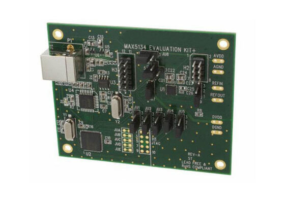 MAX5134EVKIT Soluzioni incorporate MAX5134 Tabella di valutazione del convertitore DAC a 16-bit di tensione-uscita