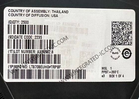 Circuito integrato LT8708EUHG, controller DC/DC buck-boost bidirezionale a 80V con frequenza di commutazione di 400 kHz