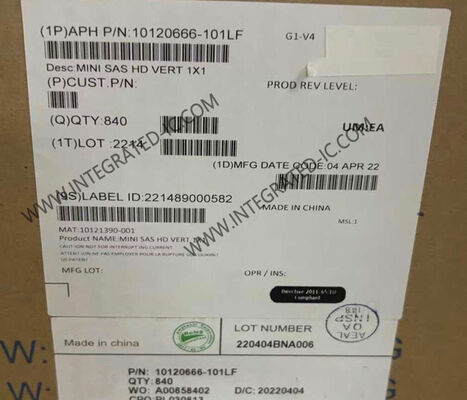 10120666-101LF Connettore Mini-SAS HD a 16 posizioni con velocità dati di 6 Gb/s e 12 Gb/s e finitura contatti in oro