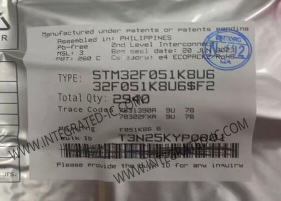 STM32F051K8U6 MCU a microcontrollore a 32 bit con CPU a 48 MHz per applicazioni integrate mainstream