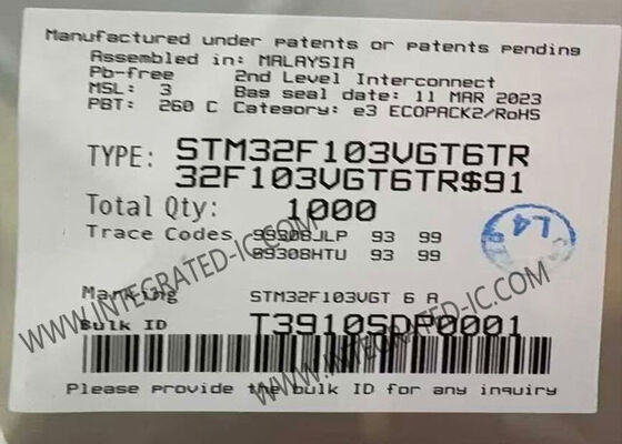 STM32F103VGT6TR Microcontrollore MCU 1MB Flash Microcontrollori a 32 bit MCU mono-core
