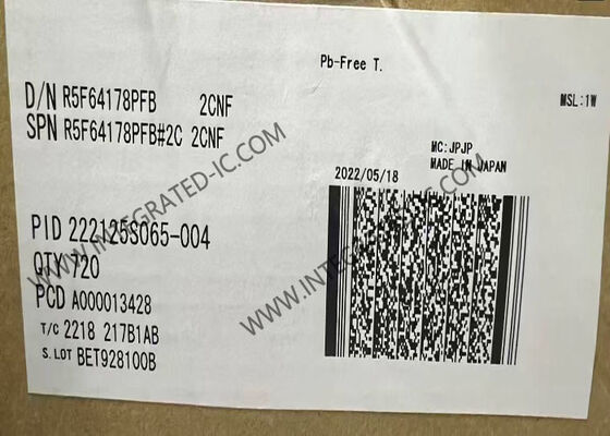 R5F64178PFB Microcontrollore MCU High-End R32C/100 32 bit 50MHz Microcontrollore IC