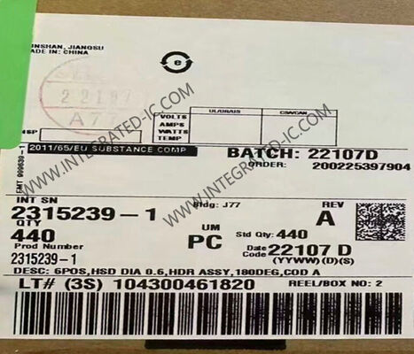 2315239-1 6 Position Shielded Automotive HSD Data Connector 100V Wire-to-Board Vertical Mount