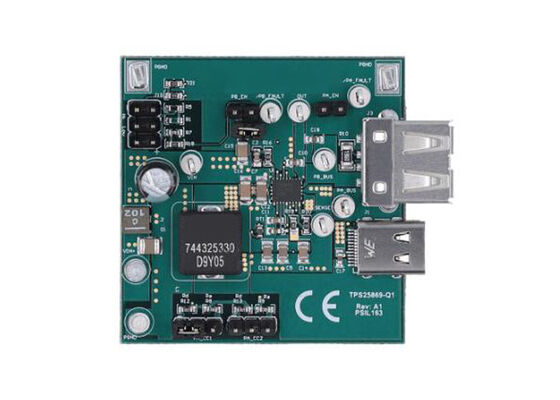 TPS25869Q1EVM-163 Soluzioni incorporate TPS25869-Q1 Modulo di valutazione del controllore delle porte di ricarica USB tipo-A + tipo-C