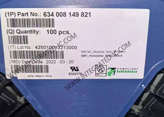 634008149821 connettore RJ45 blindato con finitura di contatto in oro e montaggio superficiale 8P8C Jack connettore modulare
