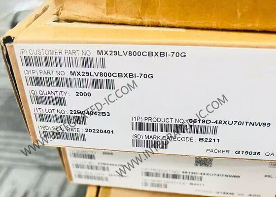 MX29LV800CBXBI-70G Chip di memoria IC Flash NOR parallela da 8 Mbit IC TFBGA-48