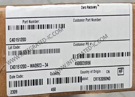 C4D15120D Integrated Circuit Chip 1200V 15A Silicon Carbide Schottky Diode TO-247-3