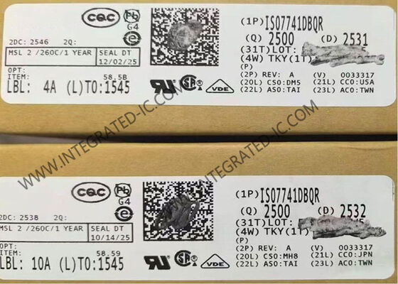 ISO7741DBQR Isolatore digitale ad alta velocità da 100 Mbps con isolamento da 3.000 Vrms e robusto chip IC EMC a quattro canali