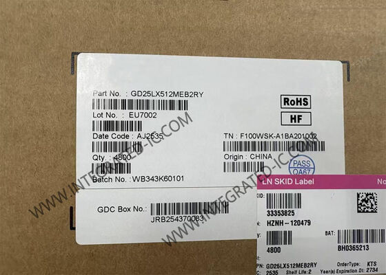 GD25LX512MEB2RY Chip IC di memoria flash SPI NOR ottale ad alta velocità da 512 Mbit con TFBGA-24 a basso consumo da 1,8 V