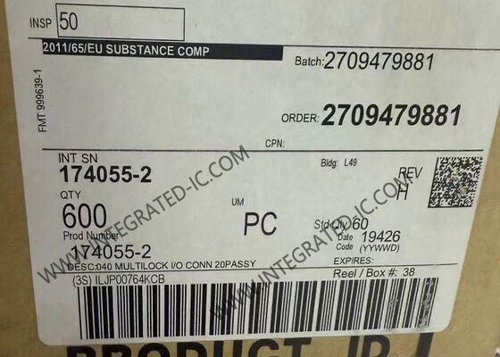 174055-2 Connettore automobilistico cavo-scheda a 20 posizioni con passo da 2,5 mm e meccanismo a doppio bloccaggio