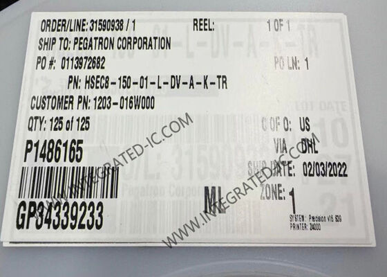 HSEC8-150-01-L-DV-A-K-TR Connettore per scheda edge ad alta velocità da 28 Gbps con 100 posizioni e passo da 0,8 mm