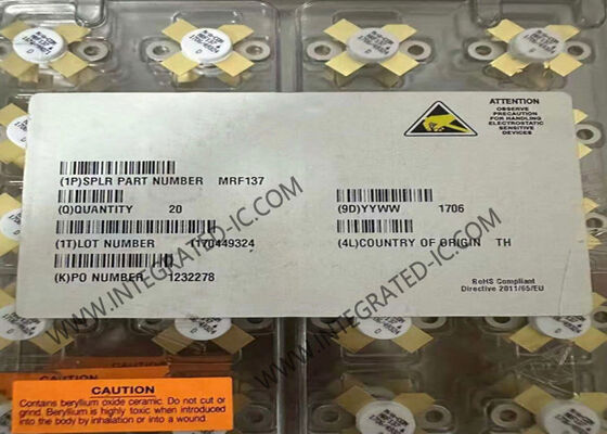 Transistor MOSFET RF a canale N MRF137 con potenza di uscita di 30 W, frequenza di 400 MHz e tensione di 28 V