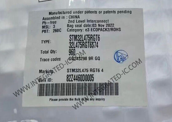 STM32L475RGT6 Microcontrollore MCU ad alte prestazioni con memoria flash da 1 Mbyte