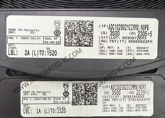 ADC102S021CIMMX Circuito Integrato Chip Convertitore A/D a 10 bit 2 canali 200Ksps