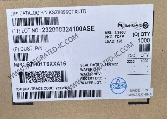 Ethernet IC KSZ9896CTXI 6-Port Gigabit Ethernet Switches TQFP-128 Ethernet Chip