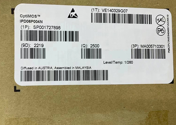 Chip 60V del circuito integrato del transistor TO-252-3 del MOSFET di potere di Manica IPD06P004N di P
