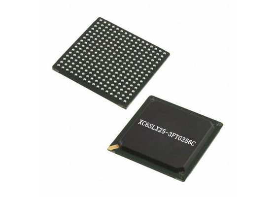 Pacchetto di superficie integrato del supporto 256-LBGA di FPGA IC del Cavo-legame di IC XC6SLX25-3FTG256C