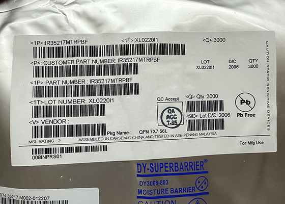 Supporto di superficie di IC 32-VFQFN della gestione di potere del chip IR35217MTRPBF del circuito integrato