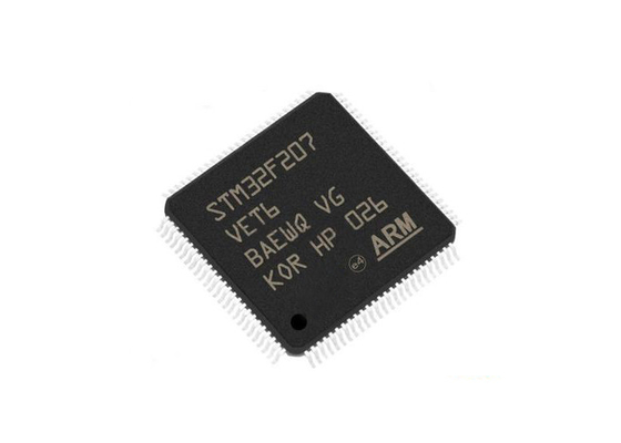 STM32F207VET6 microcontroller di superficie IC del pacchetto 120MHz 512KB del supporto 100-LQFP