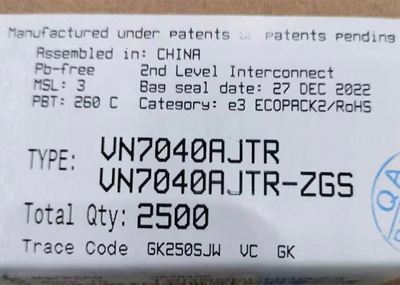 Alto chip di IC 40mOhm IC dei driver del carico del chip 24A del circuito integrato del lato VN7040AJTR