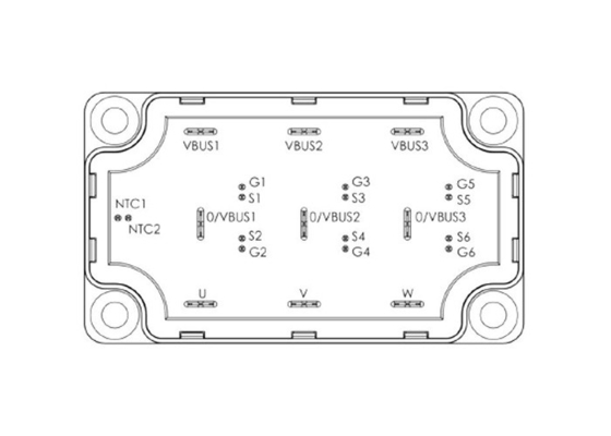 Moduli discreti automobilistici a semiconduttore dei moduli MSCSM120TAM16CTPAG 728W di IGBT