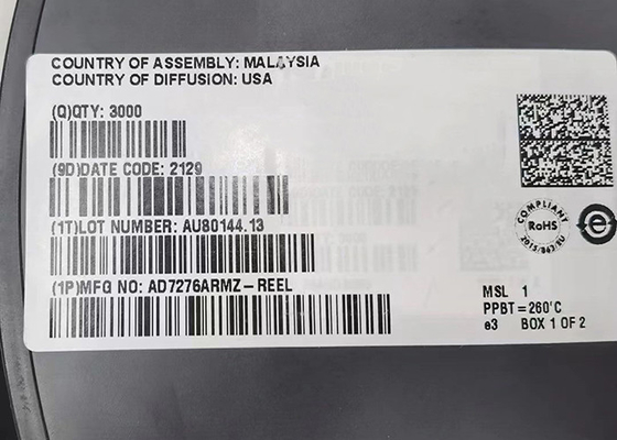 Chip del circuito integrato dei convertitori analogico-digitale 8-MSOP di 3MSPS AD7276ARMZ 12Bit