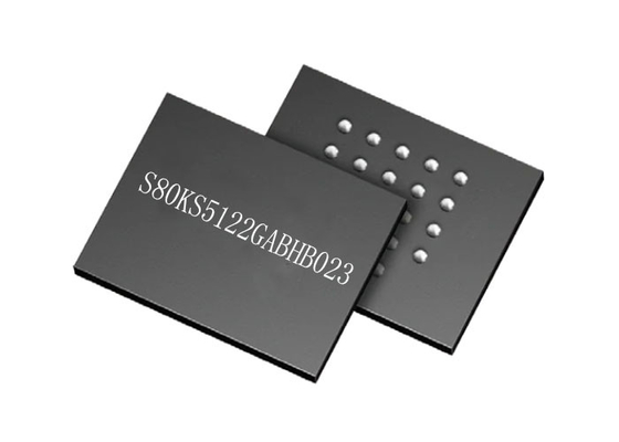 Chip di circuito integrato di memoria S80KS5122GABHB023 24-VBGA Surface Mount 200MHz Pseudo SRAM IC