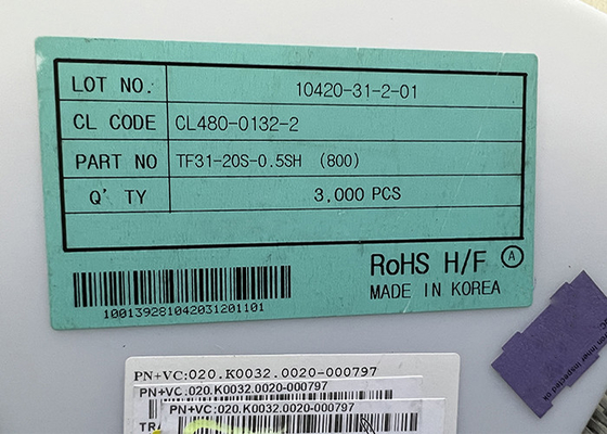 Circuito integrato Chip Flat Flexible Connectors 20Position 50V di trattamento e di TF31-20S-0.5Shipping