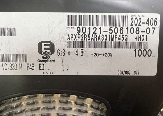 Condensatori di alluminio 12mOhm del polimero del chip 330uF del circuito integrato di APXF2R5ARA331MF45G