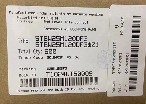 Chip di circuito integrato STGW25M120DF3 1200V IGBT Trench Field Stop Transistors TO-247-3