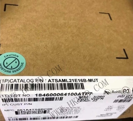 Microcontrollore MCU ATSAML21E16B-MUT 10 Canale 48MHz 8Bit MCU incorporato VQFN32