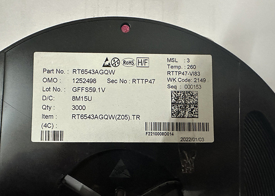 Chip di circuito integrato RT6543AGQW Controller PWM ad alta efficienza singolo sincrono Buck