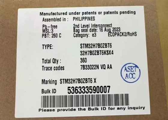 Il microcontroller MCU STM32H7B0ZBT6 ha incluso il pacchetto dei microcontroller 144-LQFP