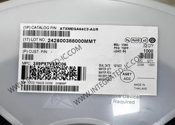 ATXMEGA64C3-AUR Microcontrollore MCU 8-bit 32MHz Microcontrollore TQFP-64 pacchetto