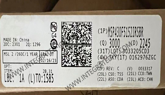 MSP430F5152IRSBR Microcontrollore MCU 16-bit MCU 25MHz Microcontrollori a segnale misto