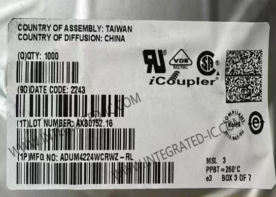 ADUM4224WCRWZ chip di circuito integrato 5kVrms driver di cancello a mezzo ponte di precisione isolata