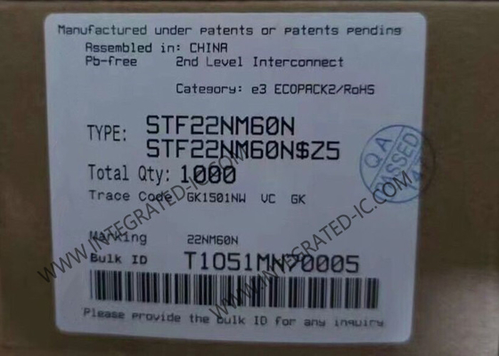 STF22NM60N Chip di circuito integrato 600V MDmesh II Transistor MOSFET di potenza N-Channel