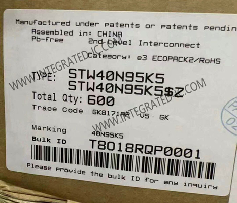 STW40N95K5 Chip di circuito integrato 950V MDmeshTM K5 Transistor MOSFET di potenza N-Channel