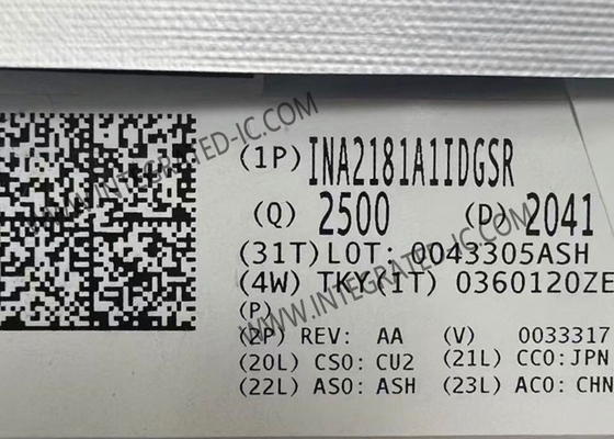 INA2181A1IDGSR Chip a circuito integrato amplificatori bidirezionali di corrente a 350 kHz