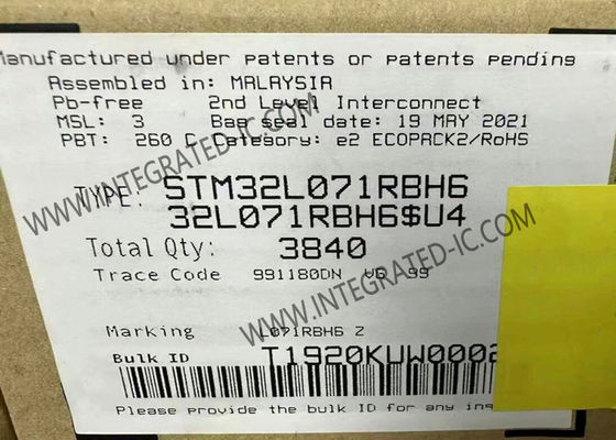 STM32L071RBH6 Microcontrollore MCU 32 bit Microcontrollori a singolo nucleo 32 MHz MCU incorporato