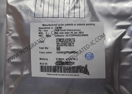 STM32L431RCT6 Microcontrollore MCU 80MHz 32 bit Microcontrollore a singolo nucleo IC LQFP64