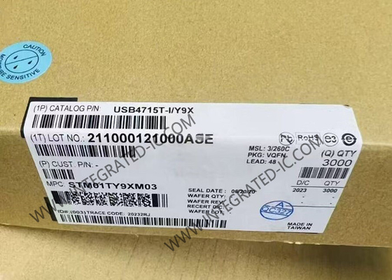 Chip di circuito integrato USB4715T-I/Y9X USB 2.0 Hi-Speed Hub Controller con FlexConnect su tutte le porte