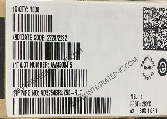 AD5254BRUZ50 Chip Quad di circuito integrato 256-Posizione I2C Potenziometro digitale di memoria non volatile