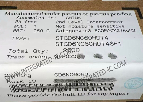 STGD6NC60HDT4 chip di circuito integrato 600V N-Channel PowerMESH transistor IGBT