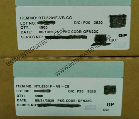 RTL8201F-VB-CG Ethernet IC Single-Chip Single-Port 10/100Mbps Ethernet PHY Ceiver con Mdix automatico