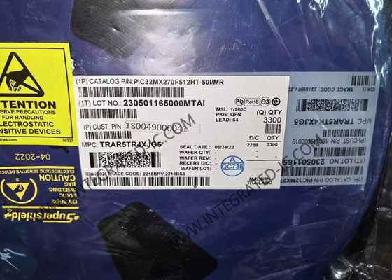 PIC32MX270F512HT-50I/MR Microcontrollore MCU 50 MHz Microcontrollori a 32 bit MCU QFN-64