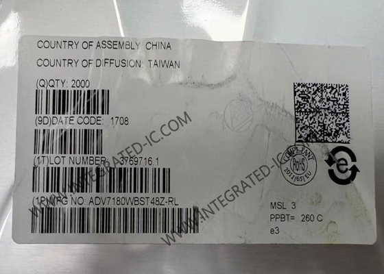 ADV7180WBST48Z chip di circuito integrato 10 bit SDTV video decoder LQFP48 chip IC