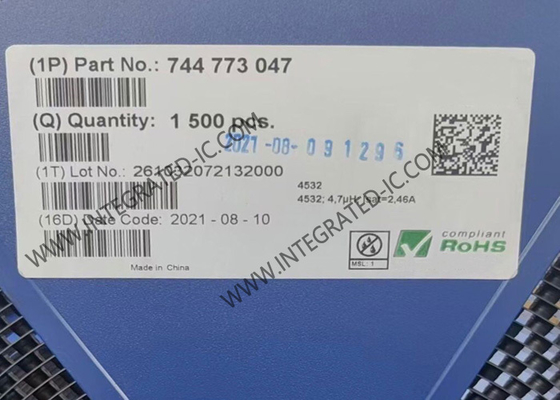 744773047 Chip a circuito integrato 4.7µH Induttori di potenza 1.82A Induttore a filo